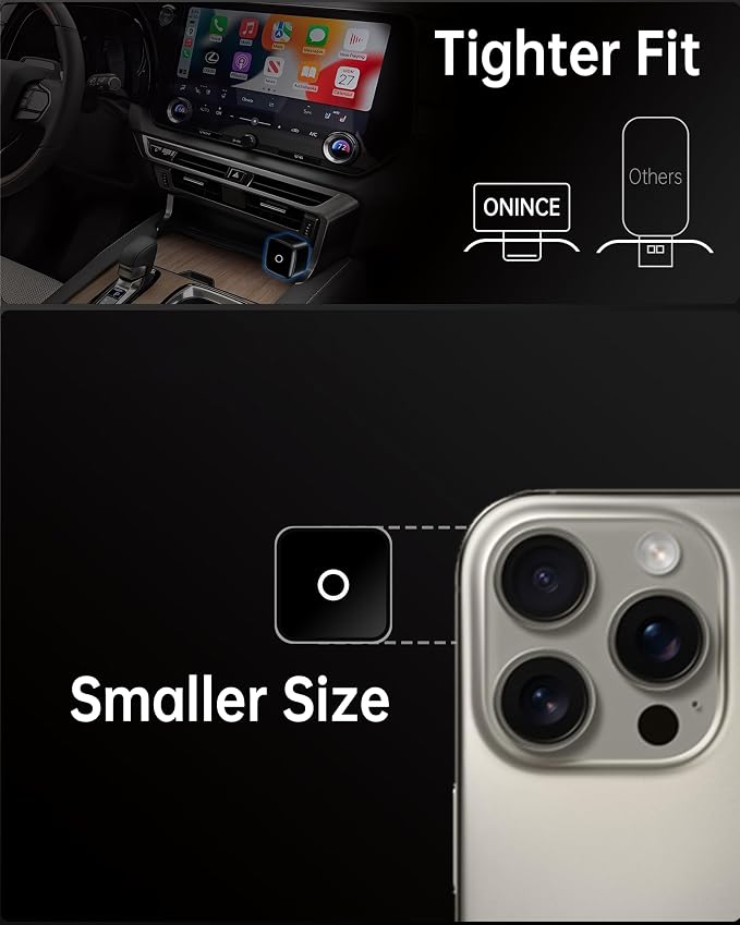 Wireless carplay Adapter USB c, Convert Factory Wired CarPlay/Android auto to Wireless, Designed for USB-C Port Cars, Stable Connection