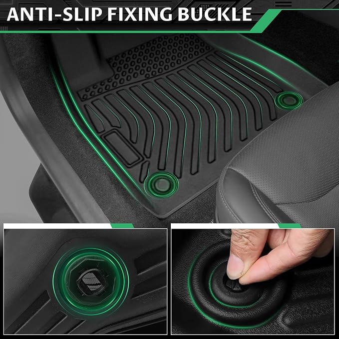 Floor Mats for Honda Accord 2018-2022, Accord & Accord Hybrid Floor Mats | NOT for Hatchback, 1st & 2nd & Cargo Liner, TPE All Weather Protection Waterproof