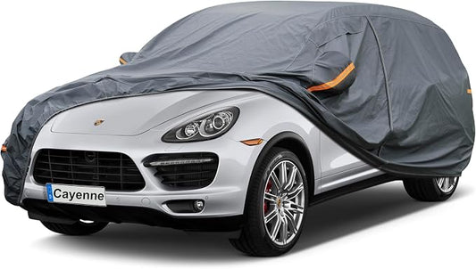 GUNHYI Premium Car Cover Custom Fit Porsche Cayenne (2002-2026), 16 Layers Heavy Duty Car Cover Waterproof All Weather with Zipper Door for Sun Rain Snow Dust Uv Protection