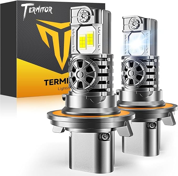 Termitor Upgraded 9008/H13 Bulbs, 80,000LM 1500% Ultra-Bright Driving Light | 6500K Pure White H13/9008 Driving Lights Conversion Kits, IP68 Waterproof, Easy Plug and Play Installation, Pack of 2