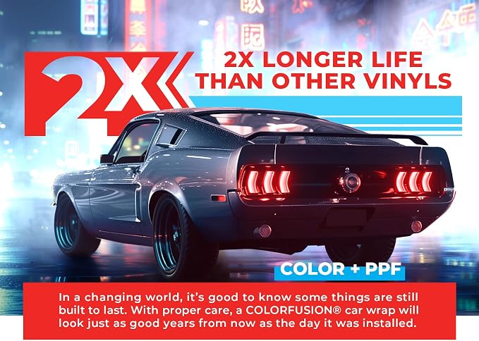 ColorFusion PPF by VViViD, Gloss China Blue Dry Apply PPF Vinyl Car Wrap Roll 10ft x 5ft