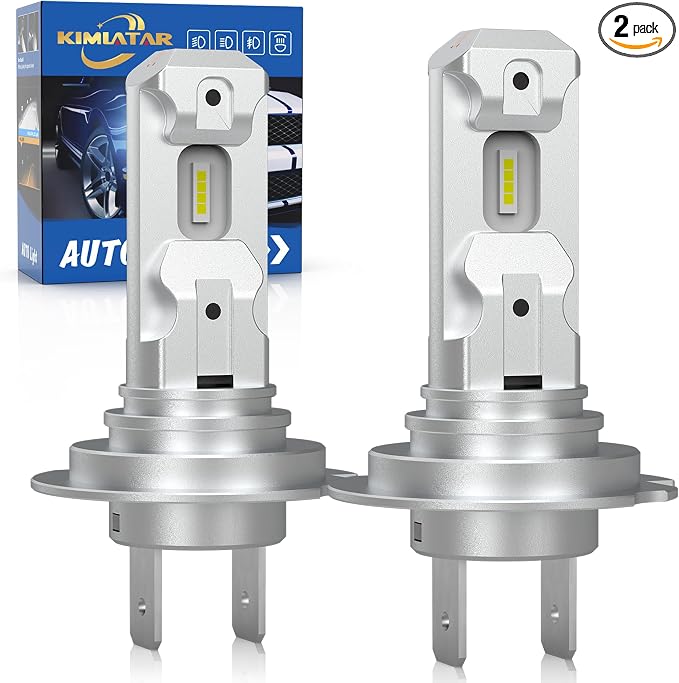 H7 LED Bulbs,Super Bright Upgraded 600% 40000LM Brightness 1:1 Halogen Mini Size H7/H18 Bulbs Fog Lights Easy Install,80000Hrs Long Lifespans Pack of 2