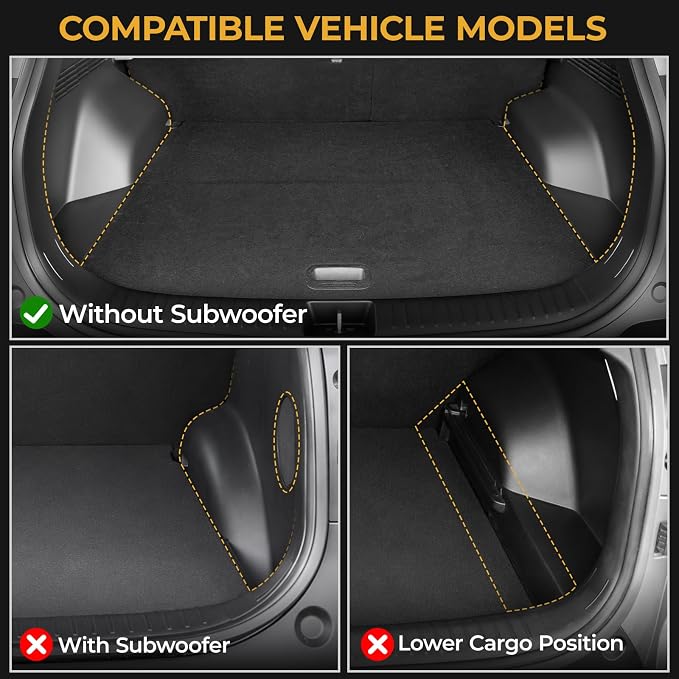 Floor Mats for Kia Seltos 2024-2026, All Weather Floor Mats Trunk Cargo Liner with Backrest Protectors Accessories, Full Coverage Set (Not fit Subwoofer)