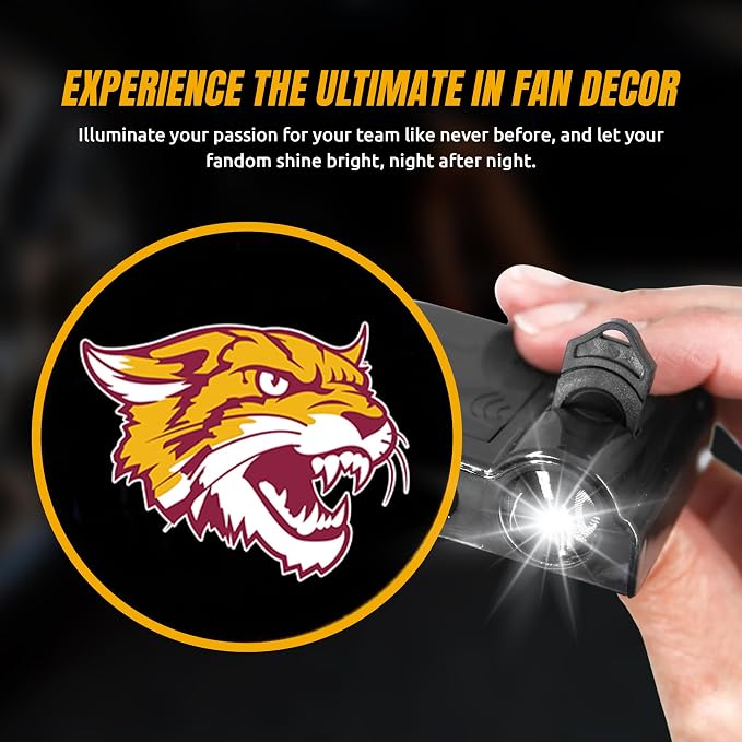 Sporticulture American Football Bethune Cookman Car Door Lights Logo Shadow Display - Officially Licensed NCAA Car Accessories - Show Your Team Pride - Battery Powered, Universal Fit