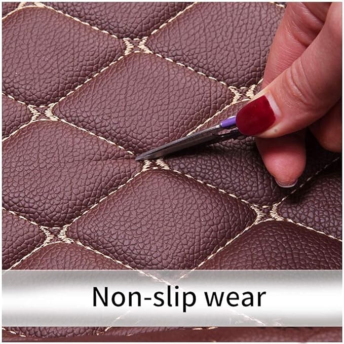 Custom Fit Car Floor Mats - Full Coverage Automotive Leather Floor Liners for Most Vehicles by MingyunSM (Black)