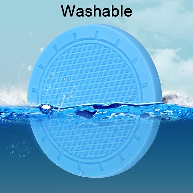 Car Coasters, Wisdompro 4 Pack PVC Car Cup Holder Insert Coaster - Anti Slip Universal Vehicle Interior Accessories Cup Mats for Women(2.75" Diameter, Light Blue)