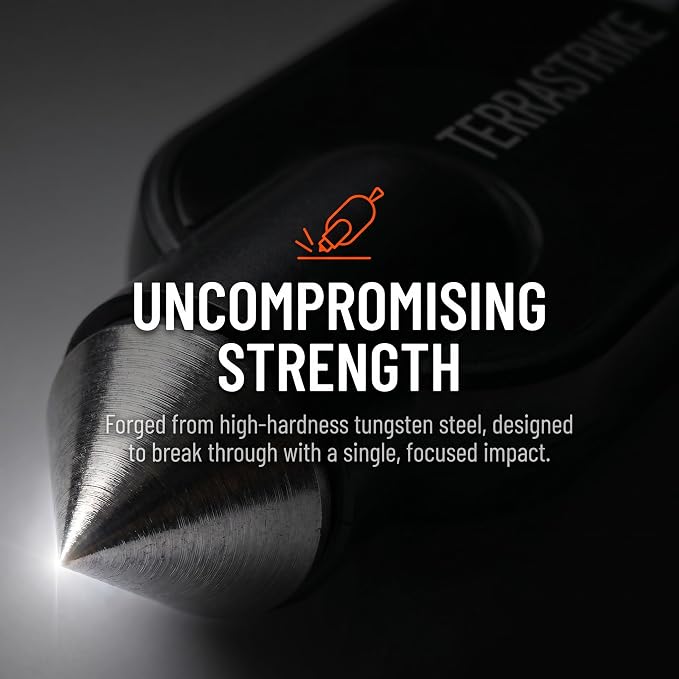 TERRASTRIKE Car Escape Tool.2026 Upgraded Car Emergency Escape Tool, Underwater Function Window Breaker & Hidden Seatbelt Cutter, Vehicle Crash Rescue Safety Hammer, 2 Pack Automotive Life Saving Tool