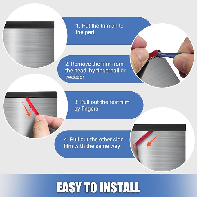 Rubber Edge Trim, Flexible Baby Proof Edge Protector for Sharp Edge, 3/16"(5mm) U Channel Edge Trim, Self-Adhesive Edge Guards for Glass, Plywood and Sheet Metal Parts, 20Ft, Black Color