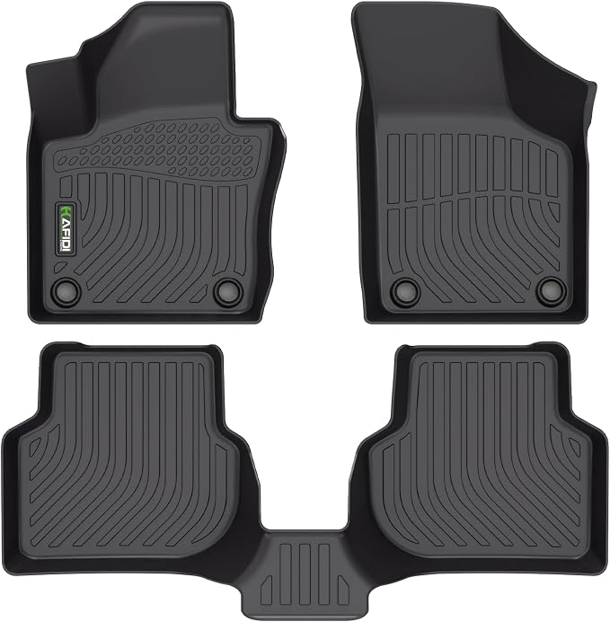 HAFIDI® Floor Mats Fit for 2012-2018 Volkswagen Jetta（Not for SportWagen 2012-2014） All Weather Protection TPE Car Floor Liners, Fits 1st & 2nd Row Full Set VW Jetta Custom Accessories, Black
