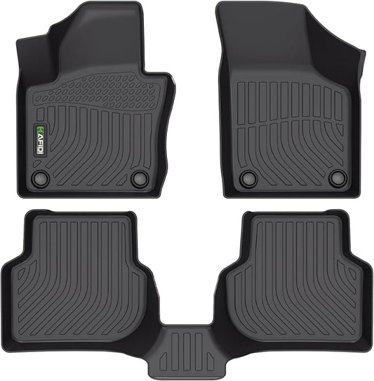 HAFIDI® Floor Mats Fit for 2012-2018 Volkswagen Jetta（Not for SportWagen 2012-2014） All Weather Protection TPE Car Floor Liners, Fits 1st & 2nd Row Full Set VW Jetta Custom Accessories, Black