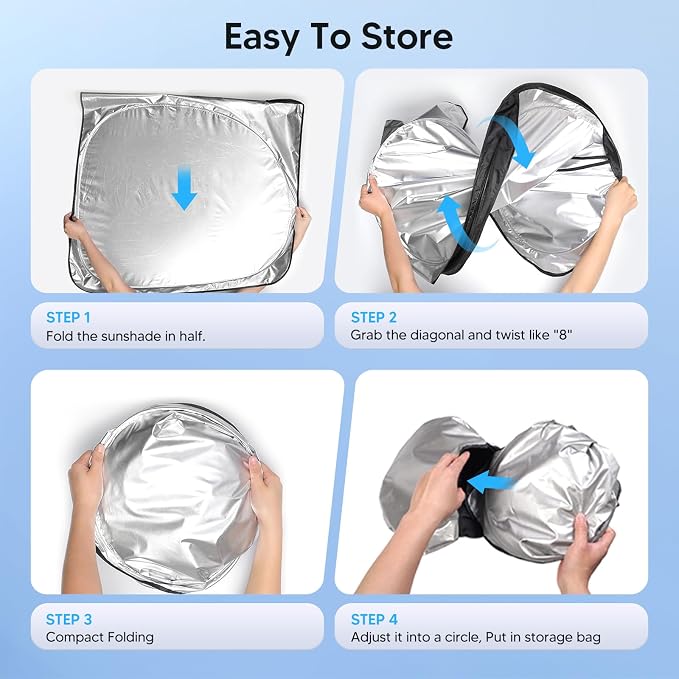 KUST Windshield Sun Shade for 2015-2023 2024 2025 2026 Chevrolet Chevy Colorado/GMC Canyon Accessories Custom Fit Window Sunshade Protector Foldable Blocks UV Rays Keep Cars Cooler