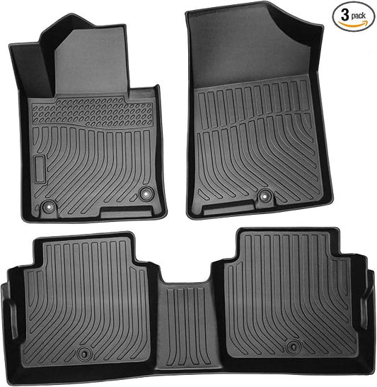 Car Floor Mats for 15-19 Hyundai Sonata All Weather TPE Rubber Full Set Includes 1st 2nd Row Front Floor Mat (for 15-19 Hyundai Sonata)