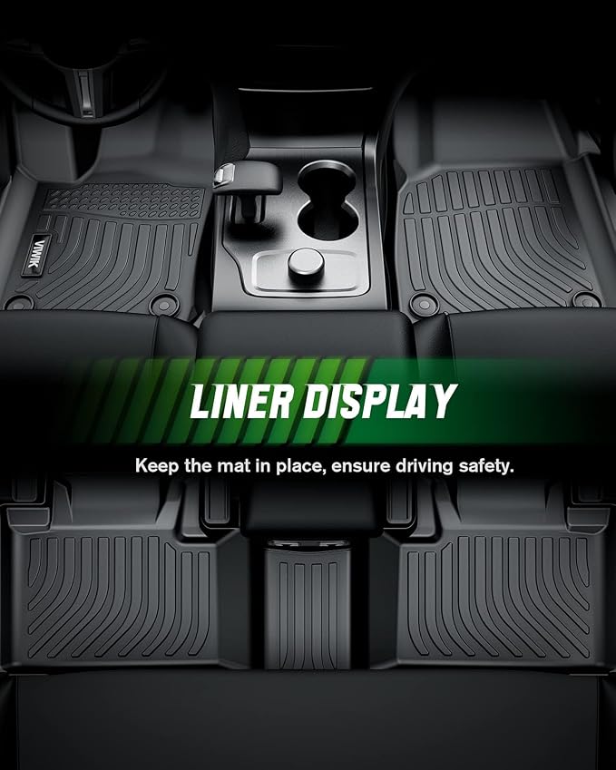 VIWIK Floor Mats for Toyota Corolla 2026-2020, Anti Slip 3D Floor Liners, TPE Waterproof Car Mats, Custom Fit All Weather Protection for 2020-2026 Corolla Sedan, Front & Rear