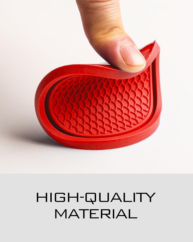 Coaster for Car Cup Holder - 4 Pack Silicone Auto Car Drink Coasters Mat Universal Non-Slip Inserts Car Interior Accessories, Red