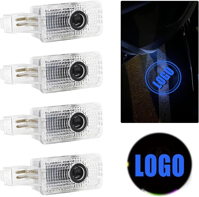 4 Pack Car Led Door Light Logo Projector Compatible with RLX/MDX/ZDX/TLX/TL/RDX Series, HD Welcome Lights Never Fade Door Light LED Puddle Light (Blue White)