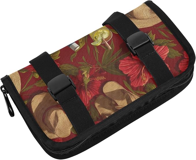 Hot Red Tropical Hibiscus Car Tissue Holder Durable Napkin Holder Hanging Tissue Holders Case Car Tissues Bag for Sun Visor Seat Back Universal Auto