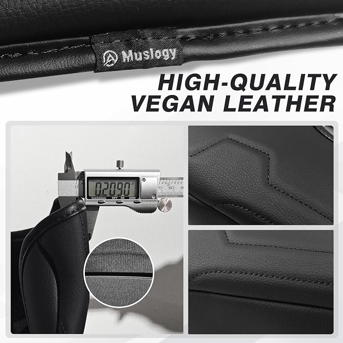Muslogy Center Console Armrest Cover Fit for Chevy Silverado & GMC Sierra 2019-2026 Accessories, Comfort Armrest Pad Console Lid Cushion Vegan Leather Regular Thick(Split Bench Seat Console ONLY)