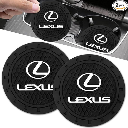 Car Cup Holder Coaster for Lexus ES350 GS350 GS300h GS450h is300 es350 ls460 rx350 NX300h Cupholder Coaster Interior Accessories 2.75in 2Pieces Black