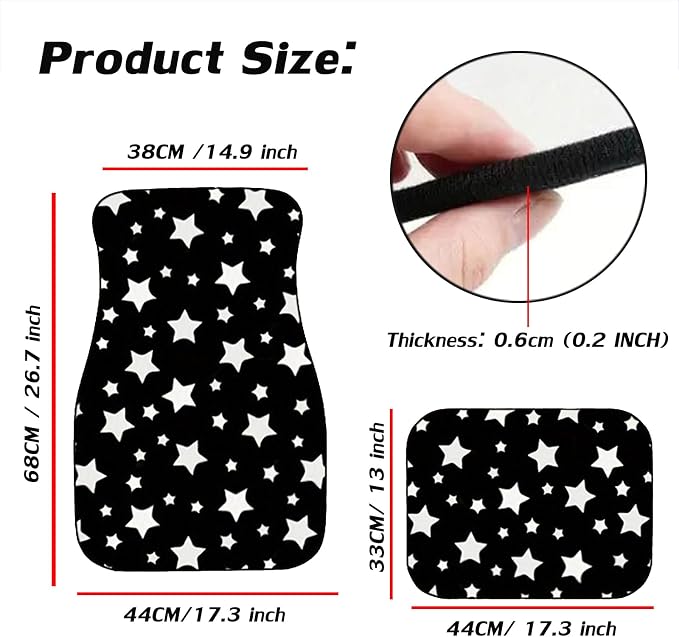 Car Floor Mats Non-Slip Automotive Floor Mats All-Weather Front Rear Car Floor Foot Mat Sets of 4 Pieces Foot Mats Rugs Carpet for Car Trucks SUV Sedans (NO.46)