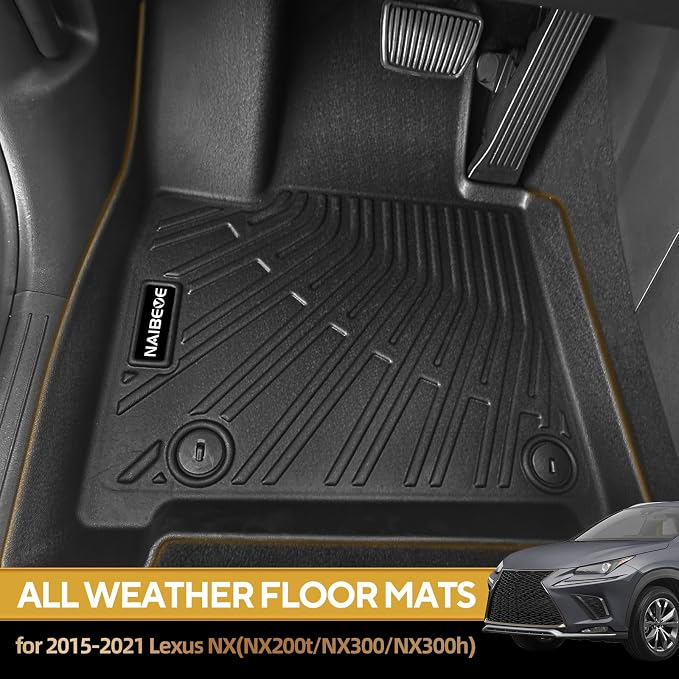 Naibeve Floor Mats for 2015-2021 Lexus NX | All Weather Custom Fit Floor Mats, Cargo Mat, Backrest Mats, NX200t/NX300/NX300h Interior Protector accessories