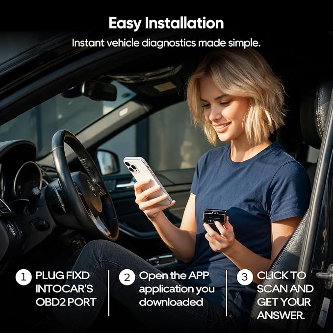 Car Fault Diagnosis&Location 2-in-1/Bluetooth OBD2 Car Scanner & Code Reader with Find M Tracker for iPhone iOS Android - No Monthly Fee, 7000+ Faults for Vehicles 1996 & Newer（Locator for iOS only
