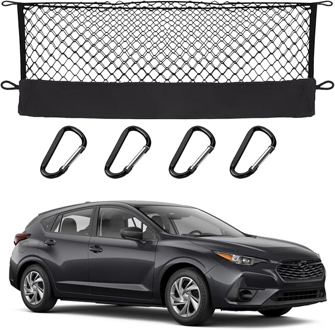 Envelope Style Cargo Net Compatible with Subaru Impreza Crosstrek 2026 2025 2024 2023 2022 2021 2020 2019 2018 Trunk Car Rear Tailgate Touring Netting