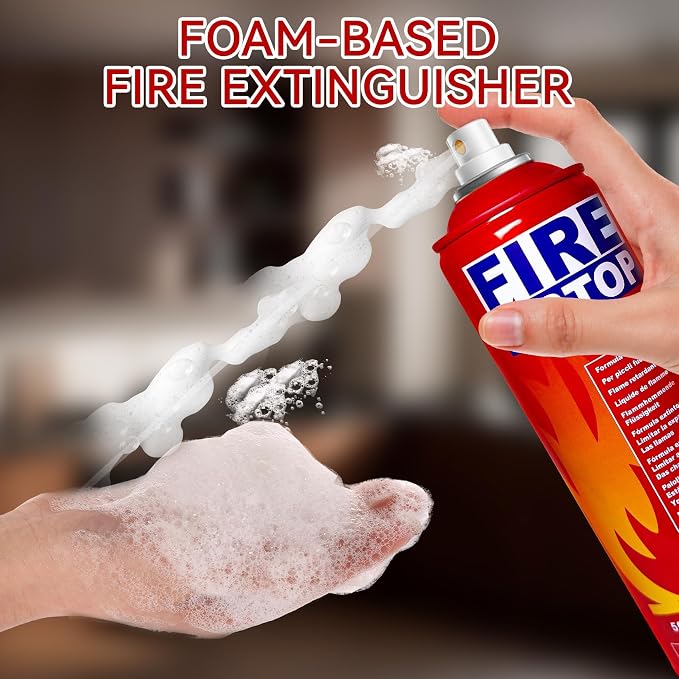 2/4-Pack Fire Extinguisher with Mount Brackets，Portable for Home Kitchen Car Boat，BBQ -Multi-Purpose Protection (2-Pack Fire Extinguisher)