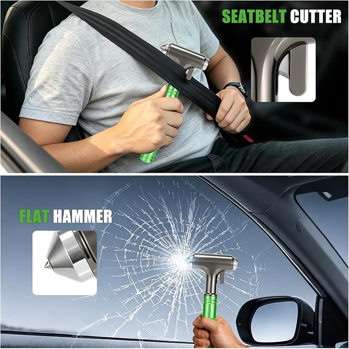 Window Breaker Seatbelt Cutter, 3-in-1 Car Safety Hammer | Seatbelt Cutter. Car Glass Breaker