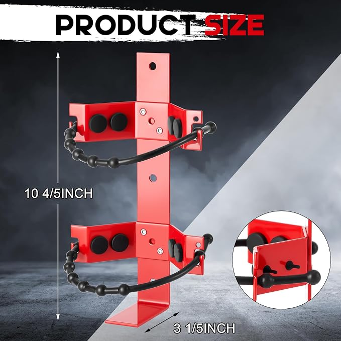 RattanView 2 Pcs Fire Extinguisher Mount Bracket Adjustable, Supports up to 2.5 and 5lb, Heavy-Duty and Easy Installation, Ideal for Home, Truck, RV, Boat, Commercial Use, Secure and Durable Holder