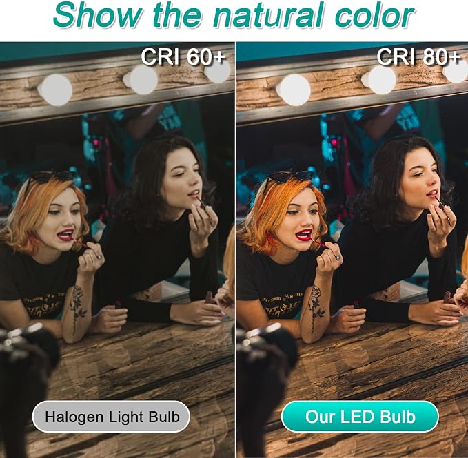 10-Pack Dimmable G25 Globe Light Bulbs LED, 6W=40W Replacement, Natural Daylight 4000K, E26 Medium Base, Ideal for Bathroom Vanity, Makeup Mirror or Sputnik Light, 120V, Round Light Bulbs