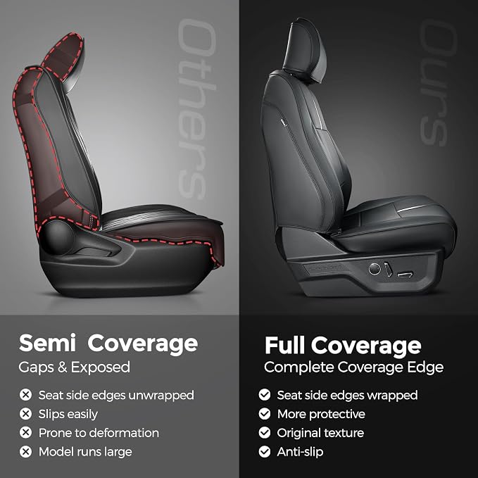 CreekT® Full Set Seat Covers for Ford F150 2015-2026, Waterproof Pickup Custom Fit Faux Leather Seat Covers for Ford F-150 Accessories 2021 2022 2023 2024 2025 2026 Super Crew/Crew Cab(XL,XLT)