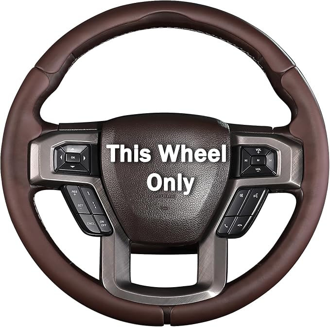 Steering Wheel Cover for Ford F150 2015-2020/ F250 2017-2022/ F350 2017-2022/ F450 2017-2022/ F550 2017-2022/ Ford Expedition 2018-2021 Steering Wheel Protector for Ford Steering Wheel Accessories