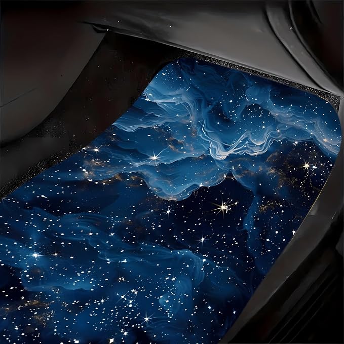 Universal Fit Car Floor Mats Set of 4Pcs, The Dazzling Milky Way All-Weather Front Rear Car Carpet Mats, Non-Slip Car Floor Mat Car Accessories for Automotive Trucks SUV Sedans Vans