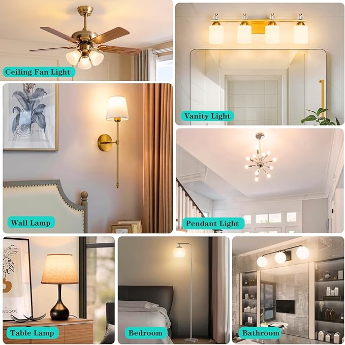 Frosted G45 25W LED Bulbs,E26 Dimmable 2700K Small Vintage Edison Bulbs 6PK | AMDTU 2700K Warm White Frosted Low Watt Globe LED Bulbs,2W Replaces 25W for Ceiling Fans,Pendant,Vanity & Table Lamps.6Pack