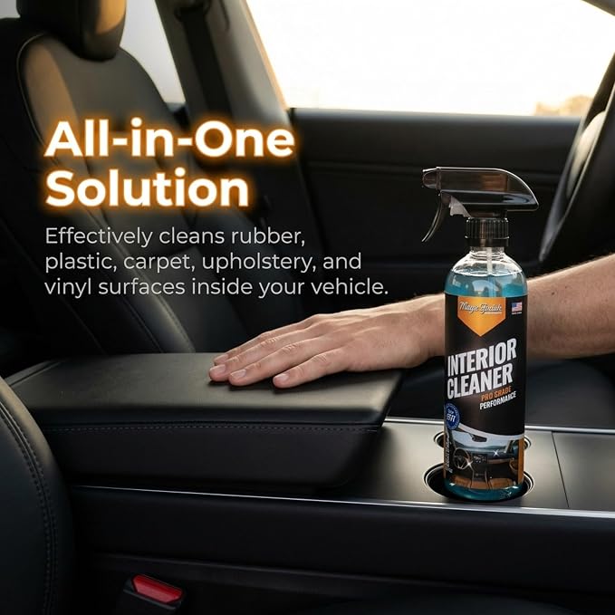 Magic Finish Interior Cleaning Spray (16 fl oz) – All-in-One Car Cleaner Spray for Seats, Dashboards & Consoles – Fast-Acting Car Cleaning Supplies for Rubber, Plastic, Carpet & Upholstery