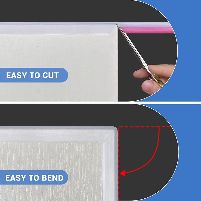 Clear Rubber Edge Trim, Self-Adhesive Transparent Edge Trim, 1-1/4"(32mm) Edge Protector for Shelves, Flexible Silicone Rubber Material, Wide U Channel Edge Guards