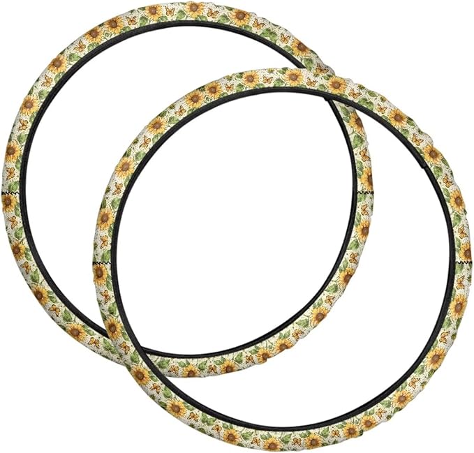 Sunflower Wheelchair Wheel Covers Non-Slip Wheelchair Accessories Tyre Covers to Protect Floors Carpets