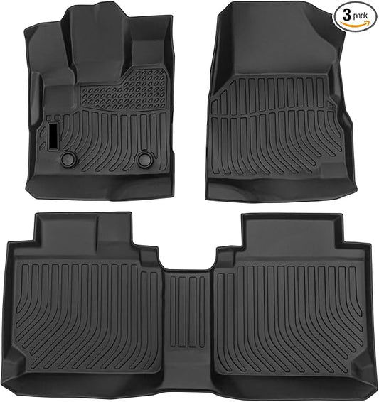 All Weather Floor Mats for 2012-2017 Chevrolet Equinox & GMC Terrain/Terrain Denali, Floor Mats Fits 1st & 2nd & Row, 3D Anti-Slip Waterproof TPE Rubber Protector Car Mats Full Set Liners