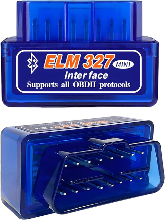 2 PCS ELM327 OBDII Car Auto Diagnostic Scanner, Professional ELM327 Bluetooth Failure Detector Scan Diagnostic Tool, Mini Wireless OBD2 Engine Fault Code Reader for Android Windows