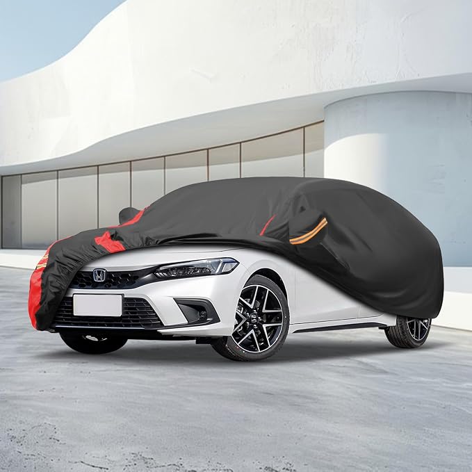 Waterproof All Weather Full Exterior Cover Rain Snow UV Protection Cover ，Car Cover Custom Fit for Toyota Corolla 2000-2025, Honda Civic 1991-2025.