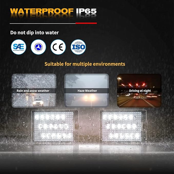 POPMOTORZ 2Pcs LED License Plate Light Lamps Rear Tag Light Assembly For 2014 2015 2016 2017 2018 2019 2020 2021 2022 2023 Dodge Durango Tag Lights For License Plate White Clear Lens
