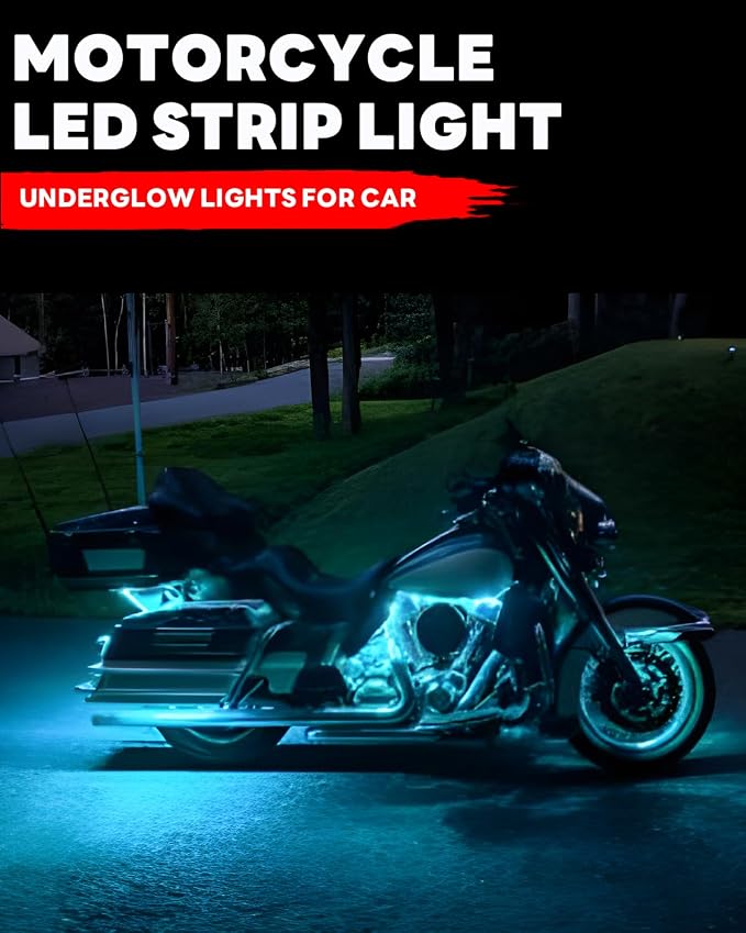12V Led Light Strip 12.7" Waterproof ICE Blue Led Light Strips for Car Golf Cart Motorcycles Truck Boat Led Strip Lights,Pack of 4