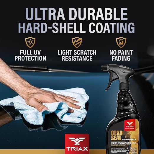 TRIAX Nano Ceramic Paint Sealer & Protector - Hardshell Cera Seal Nano and Protector - Deep Reflective Shine - 100% Hydrophobic - UV Shield - Scratch Resistant (1 Gallon)