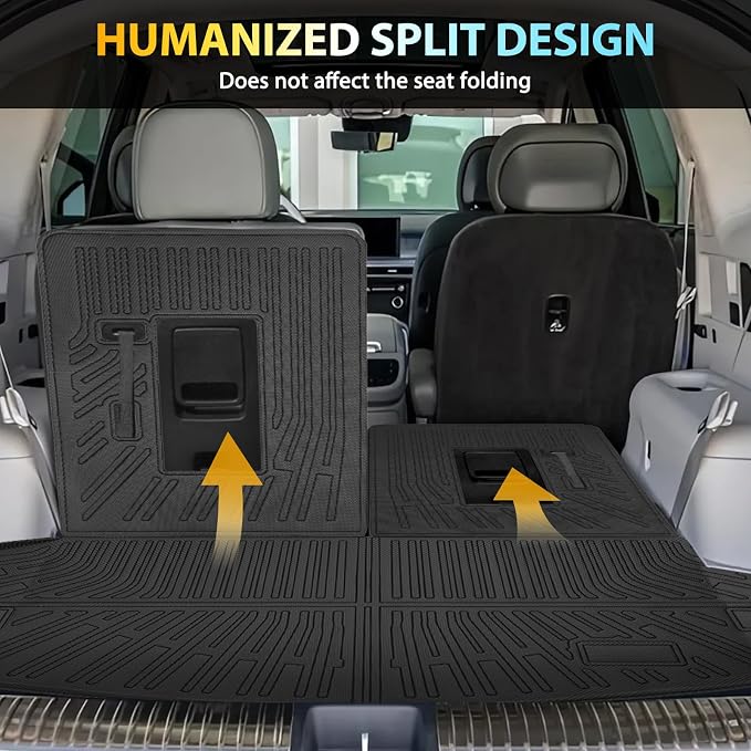 Floor Mats for Dodge Durango 2011-2015 7 Seats, Custom Fit TPE Liners | All Weather Waterproof Floor Mats with Cargo & Backrest Liner, Anti-Slip TPE Protection, Full Set for 1st 2nd & 3rd Rows