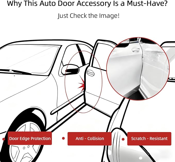 Self-Adhesive Car Door Edge Guards - U Channel Rubber Edge Trim for Metal Edge Protection, Fits Most Car Doors, Hatches, Lockers & Panels, 5Ft