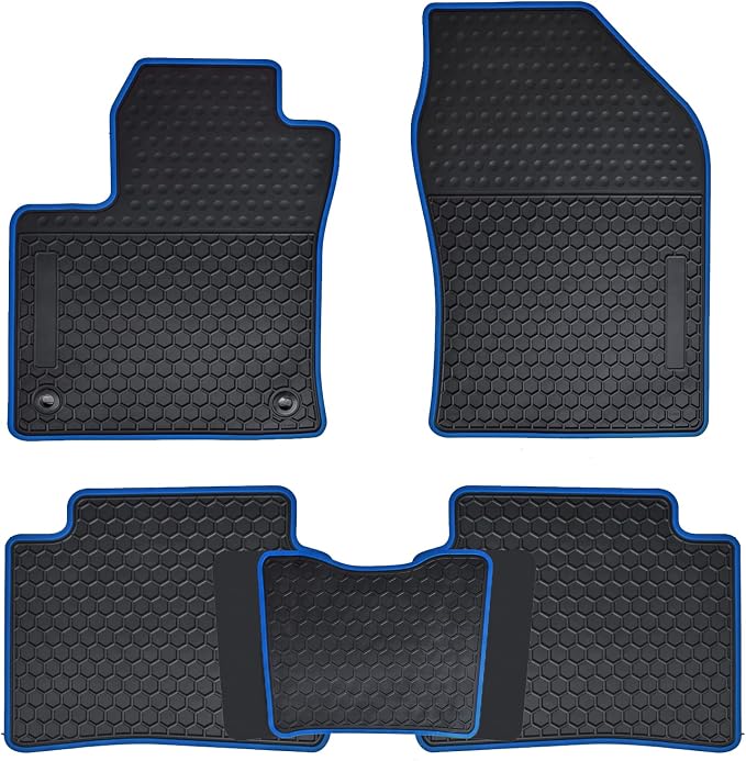 Car Floor Mats Custom Fit for Toyota Prius 2016 2017 2018 2019 2020 2021 2022/2017-2022 Toyota Prius Prime Odorless Washable Heavy Duty Rubber (All Weather) Floor Liners Set Blue