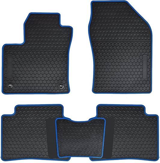 Car Floor Mats Custom Fit for Toyota Prius 2016 2017 2018 2019 2020 2021 2022/2017-2022 Toyota Prius Prime Odorless Washable Heavy Duty Rubber (All Weather) Floor Liners Set Blue