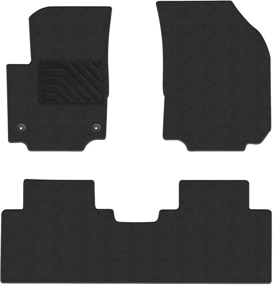 Carpet Floor Mats Fit for Chevy Equinox/GMC Terrain 2018-2024 (Not for EV) | All Weather 1st & 2nd Row Custom Fit Anti-Slip Floor Liners - 3pcs