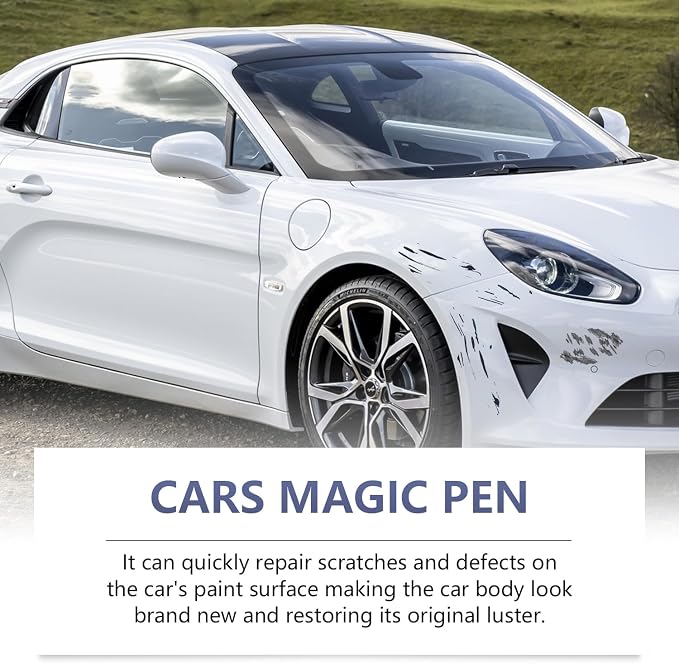 All Cars Magic Pen, Car Scratch Remover Pen, Magic Car Scratch Removal Pen, Easy DIY Paint Repair Kit, Long-Lasting, Weatherproof, Quick Fix for All Vehicles Colors, 2pcs