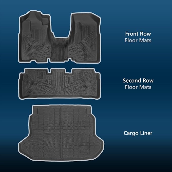 Compatible with Honda CRV 2002-2006 (Not Fit Manual transmissions) Floor Mats & Cargo Liner,All Weather Protection TPE, Anti-Slip Floor Liner Compatible with CRV 2002 2003 2004 2005 2006 Accessories